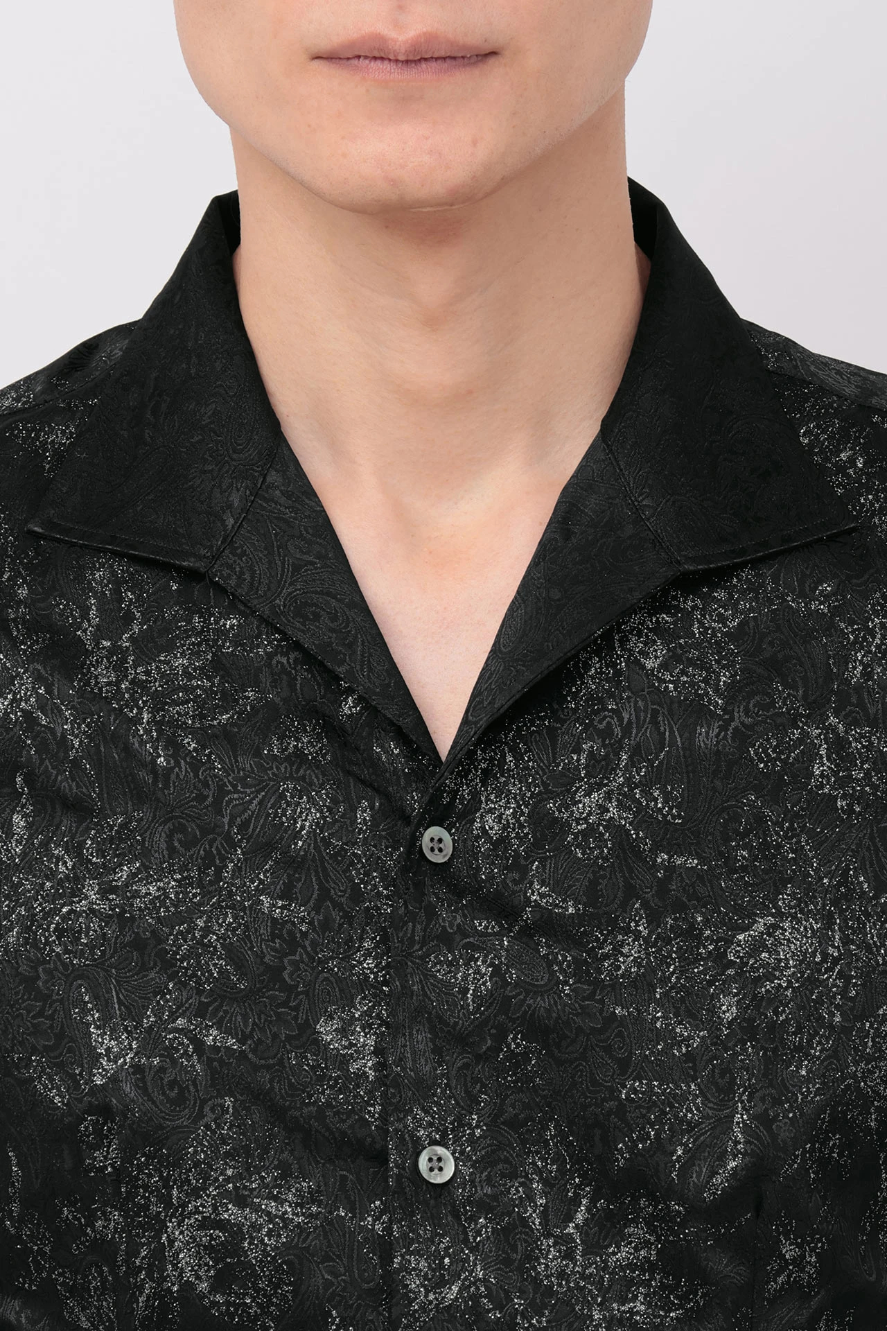 TORNADO MART∴ラメステッチ調フラワープリントシャツ / TORNADO MART