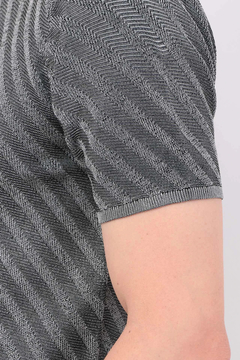 TORNADO MART(トルネードマート) |TORNADO MART∴バイアスストライプリンクス半袖ニット