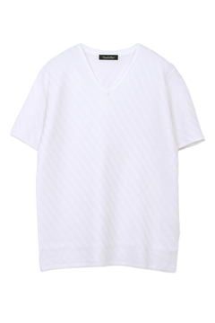 TORNADO MART(トルネードマート) |TORNADO MART∴バイアスストライプリンクス半袖ニット