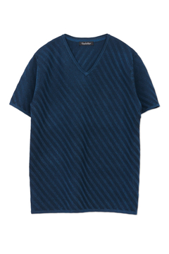 TORNADO MART(トルネードマート) |TORNADO MART∴バイアスストライプリンクス半袖ニット