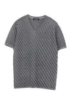 TORNADO MART(トルネードマート) |TORNADO MART∴バイアスストライプリンクス半袖ニット