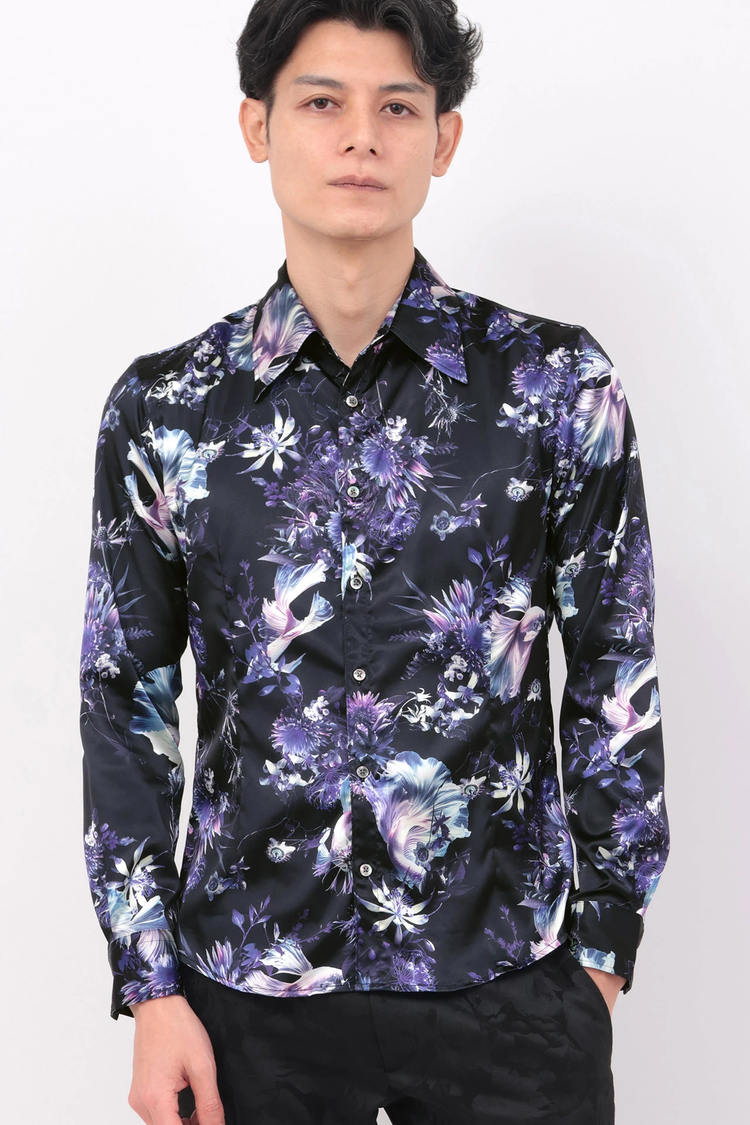 TORNADO MART(トルネードマート) |TORNADO MART∴アクアフラワープリントシャツ