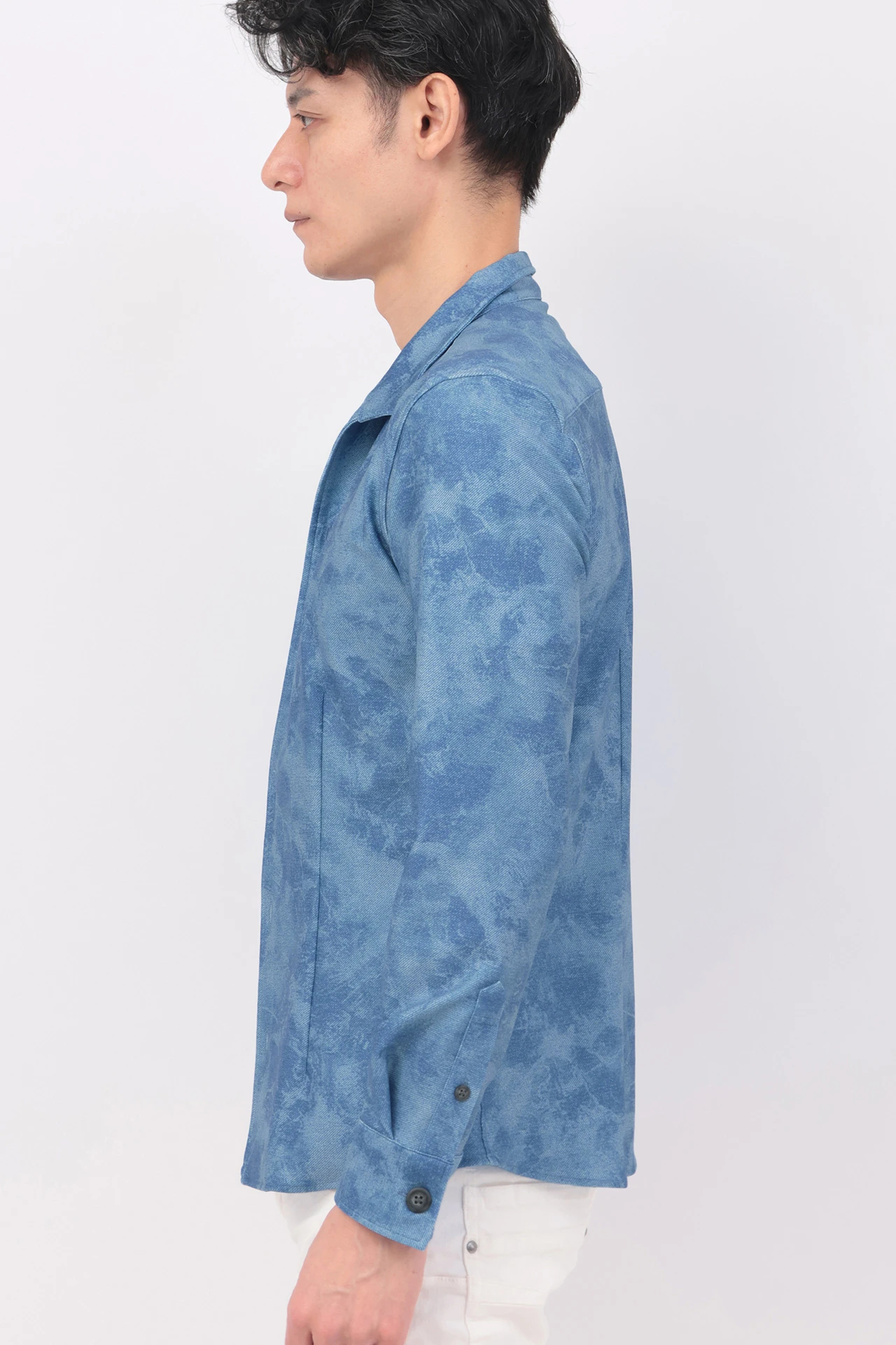 TORNADO MART∴HTオーシャンウェーブデニムプリントシャツ