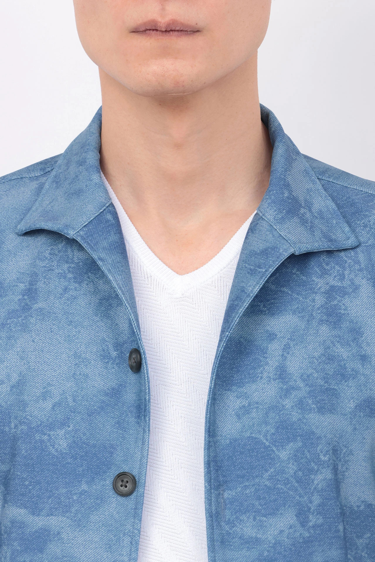 TORNADO MART∴HTオーシャンウェーブデニムプリントシャツ / TORNADO