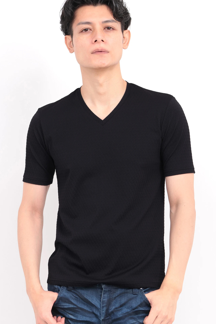 TORNADO MART(トルネードマート) |TORNADO MART∴オーシャンウェーブVネック半袖カットソー