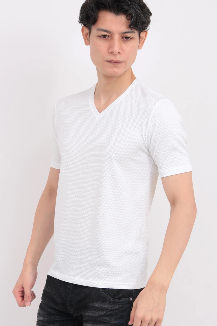 TORNADO MART(トルネードマート) |TORNADO MART∴オーシャンウェーブVネック半袖カットソー