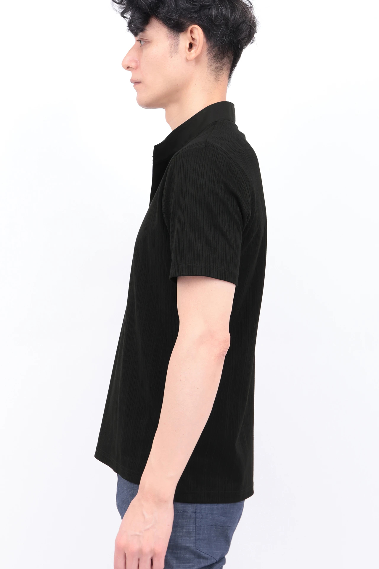 ZERO by TORNADO MART∴ランダム針抜きABSテレコポロシャツ / TORNADO