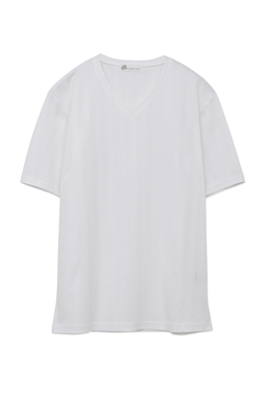 TORNADO MART(トルネードマート) |ZERO by TORNADO MART∴ランダム針抜きABSテレコ半袖カットソー