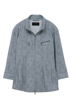 TORNADO MART(トルネードマート) |TORNADO MART∴メッシュHTデニム調プリント7分袖シャツブルゾン