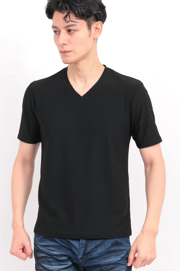 TORNADO MART(トルネードマート) |TORNADO MART∴バイヤスアローVネック半袖カットソー