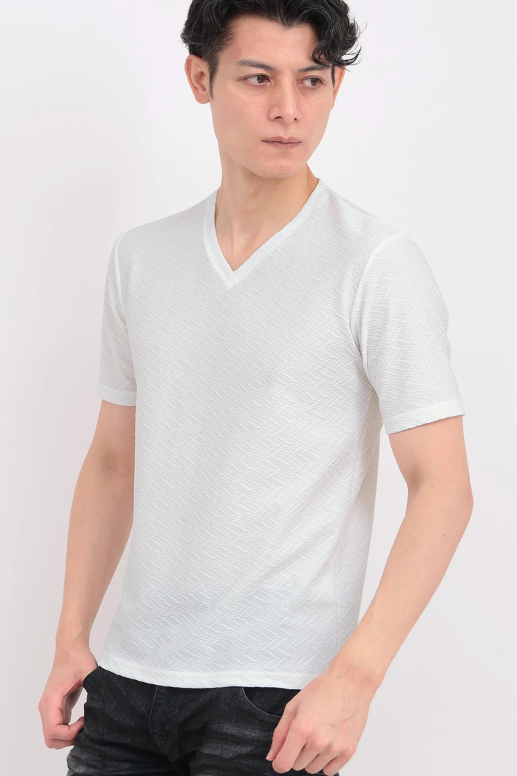 TORNADO MART(トルネードマート) |TORNADO MART∴バイヤスアローVネック半袖カットソー