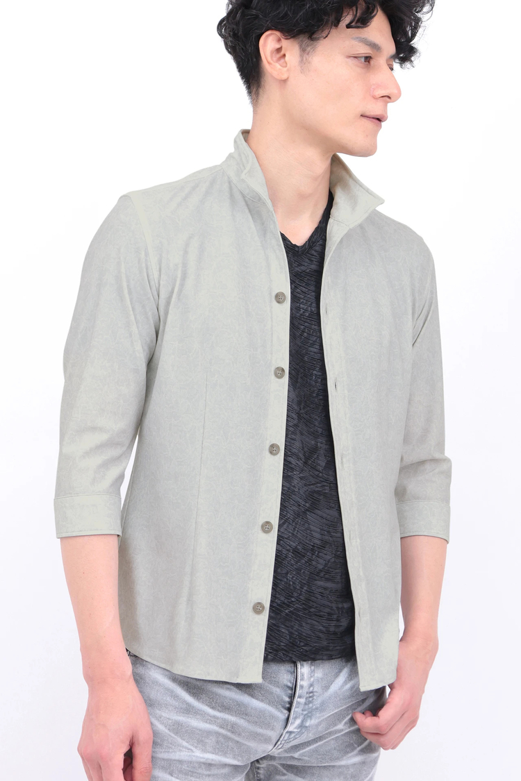 TORNADO MART(トルネードマート) |TORNADO MART∴ハイテンションレースプリント7分袖シャツ