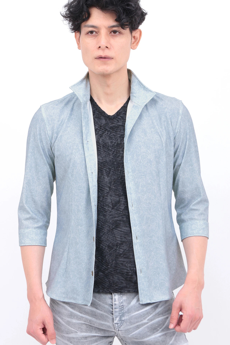 TORNADO MART(トルネードマート) |TORNADO MART∴ハイテンションレースプリント7分袖シャツ