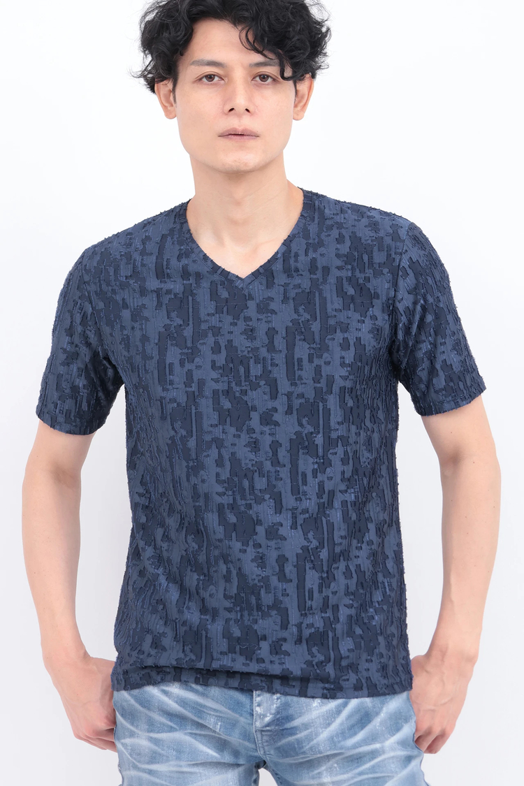 TORNADO MART(トルネードマート) |TORNADO MART∴カットジャカードジャージー半袖カットソー