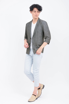 TORNADO MART(トルネードマート) |ZERO by TORNADO MART∴エアトリコットツィードプリント7分袖ジャケット