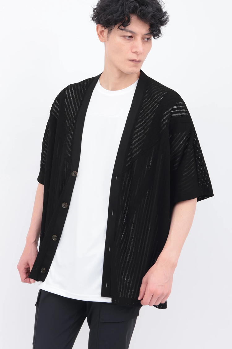 TORNADO MART(トルネードマート) |TORNADO MART∴ラッセルメッシュストライプカーデ