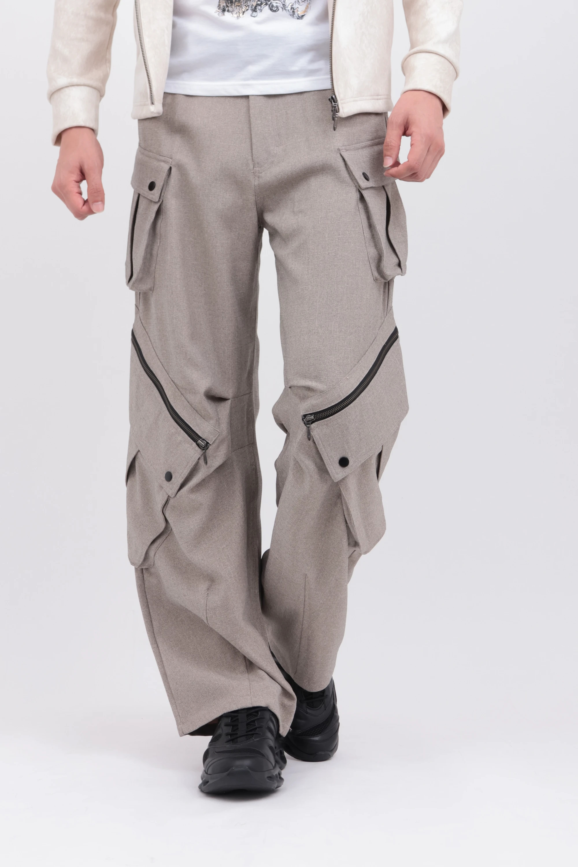 パンツ TORNADO MART multi pocket design pants TORNADO MART∴ストレッチオックスワイドカーゴパンツ / TORNADO