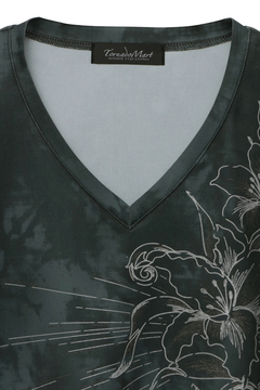 TORNADO MART(トルネードマート) |TORNADO MART∴ムラ転写リリー刺繍風プリントTシャツ