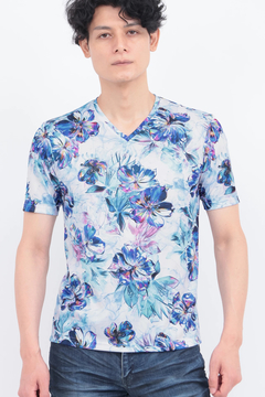 TORNADO MART(トルネードマート) |TORNADO MART∴メタルハイビスカスプリント半袖カットソー