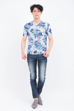 TORNADO MART(トルネードマート) |TORNADO MART∴メタルハイビスカスプリント半袖カットソー