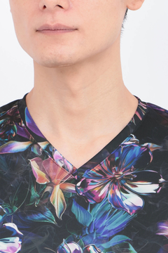 TORNADO MART(トルネードマート) |TORNADO MART∴メタルハイビスカスプリント半袖カットソー