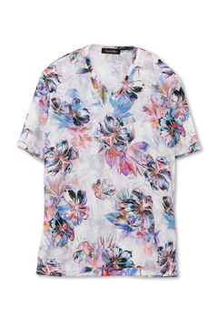 TORNADO MART(トルネードマート) |TORNADO MART∴メタルハイビスカスプリント半袖カットソー