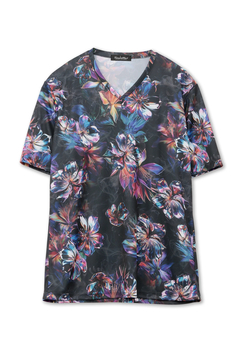 TORNADO MART(トルネードマート) |TORNADO MART∴メタルハイビスカスプリント半袖カットソー