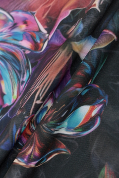 TORNADO MART(トルネードマート) |TORNADO MART∴メタルハイビスカスプリント半袖カットソー