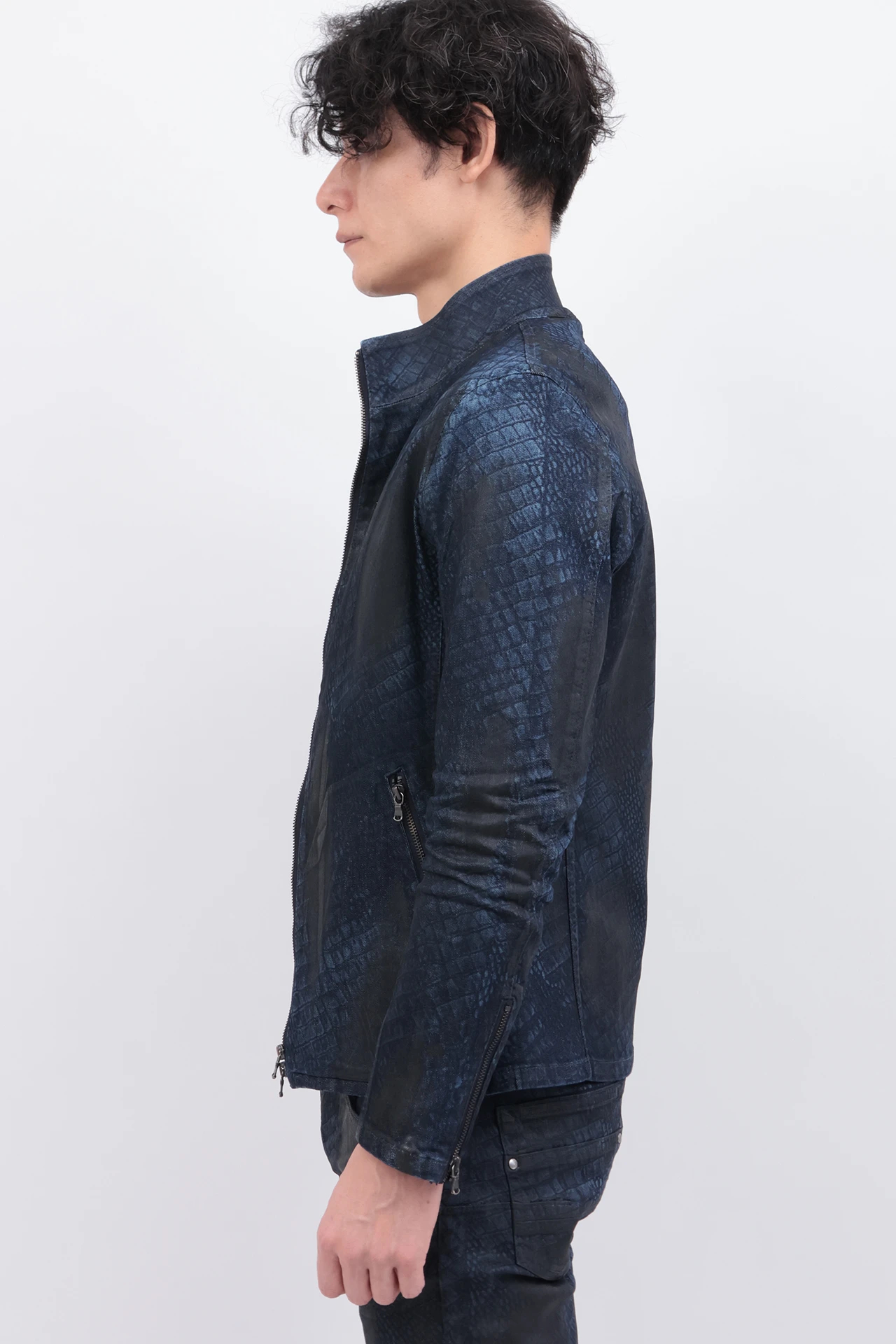 TORNADO MART∴クロコダイルコーティングブルゾン