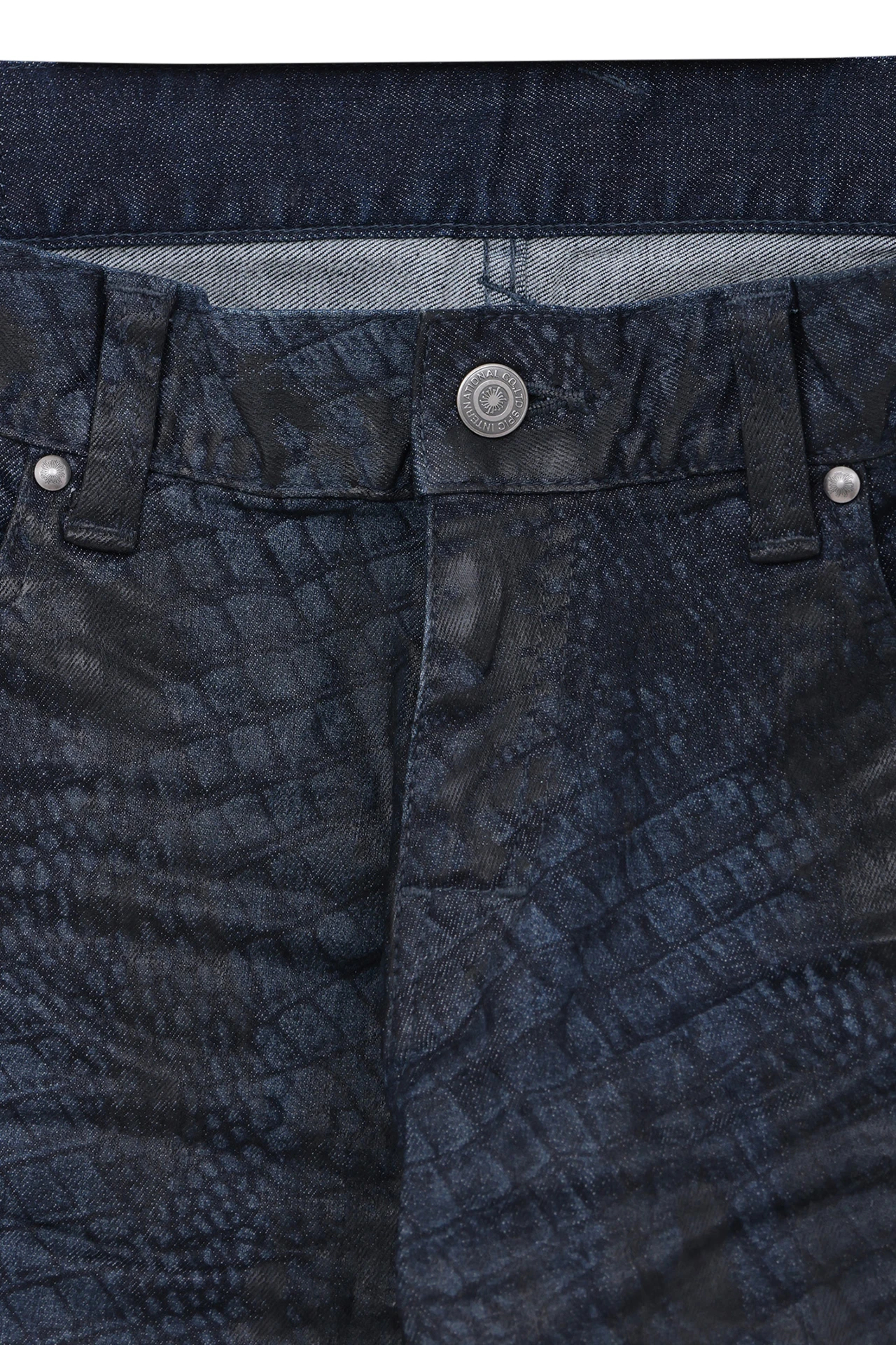 TORNADO MART∴クロコダイルコーティングベルボトム