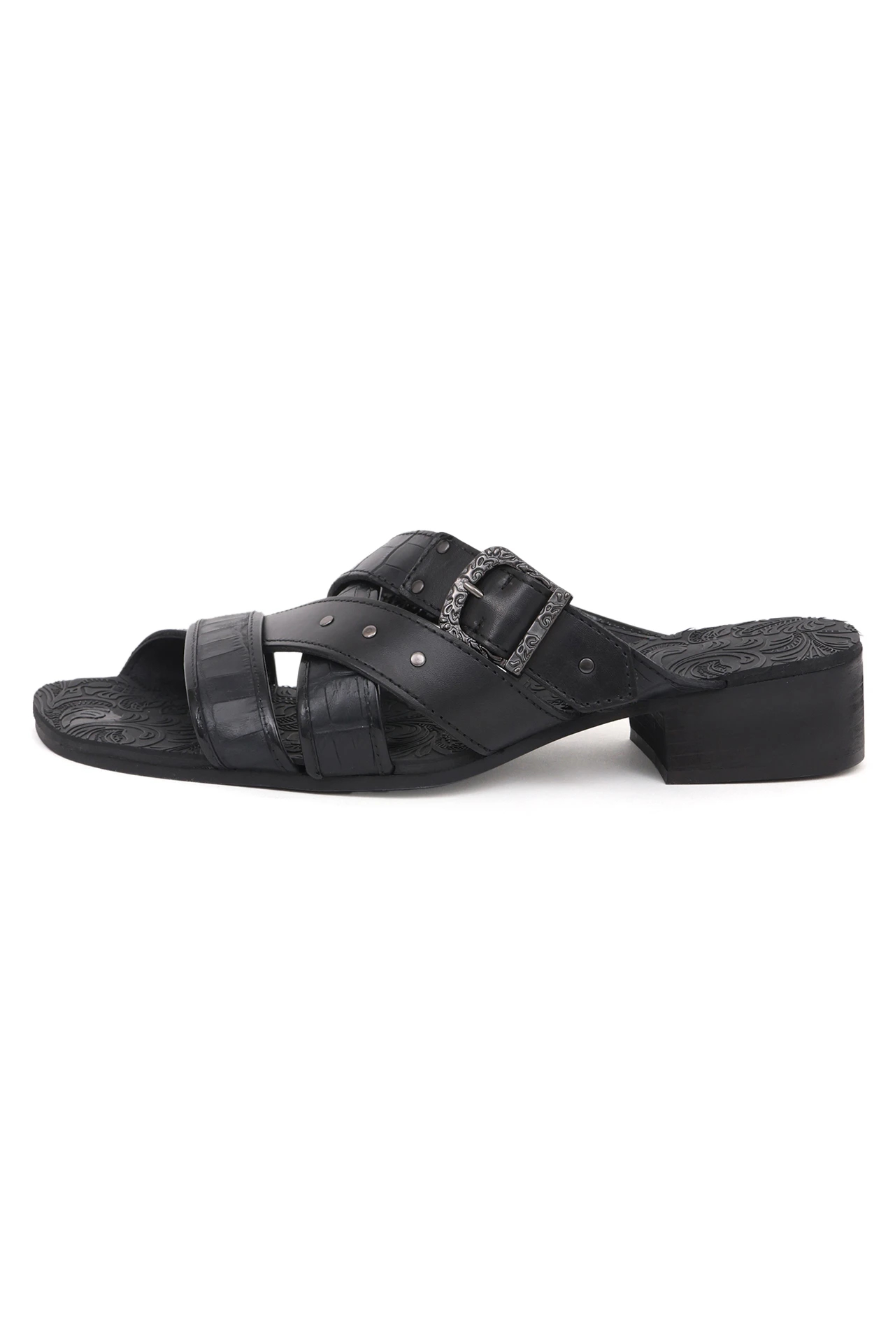 TORNADO MART パイソンプリント five buckle sandal TORNADO MART∴サーフロックサンダル / TORNADO MART