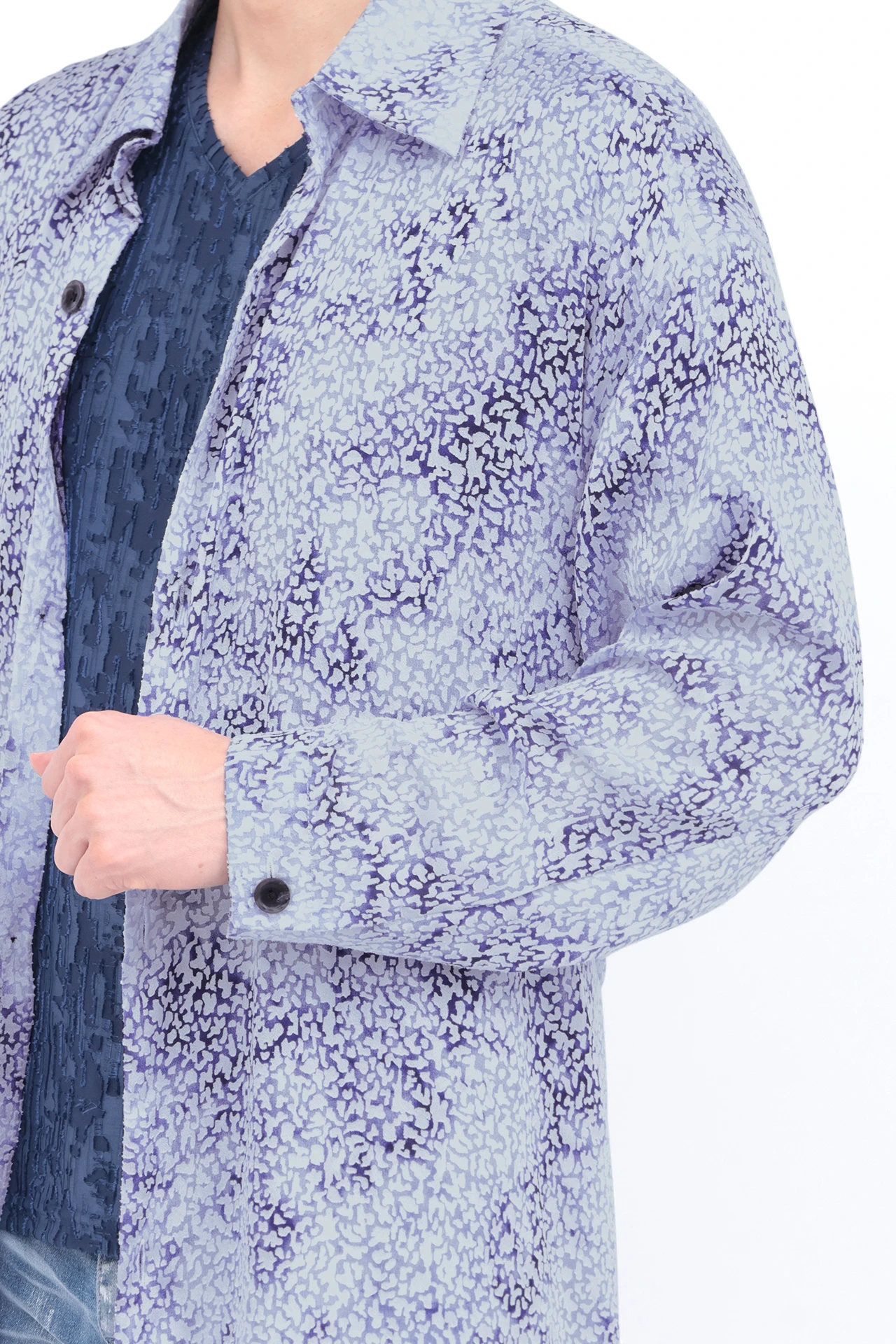 トルネードマート　レオパードテンセルストレッチリバーロングドレープカーディガン トルネードマート レオパードテンセルストレッチリバーロングドレープ