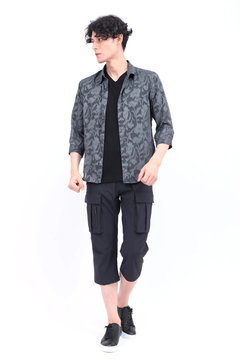 TORNADO MART(トルネードマート) |TORNADO MART∴ボタニカルシフォンカットジャカード７分袖シャツ