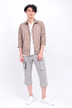 TORNADO MART(トルネードマート) |TORNADO MART∴ボタニカルシフォンカットジャカード７分袖シャツ