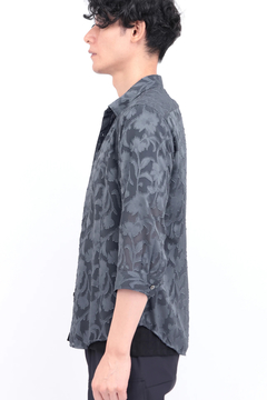 TORNADO MART(トルネードマート) |TORNADO MART∴ボタニカルシフォンカットジャカード７分袖シャツ