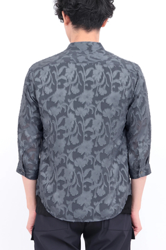 TORNADO MART(トルネードマート) |TORNADO MART∴ボタニカルシフォンカットジャカード７分袖シャツ