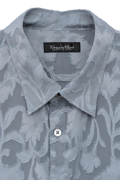 TORNADO MART(トルネードマート) |TORNADO MART∴ボタニカルシフォンカットジャカード７分袖シャツ