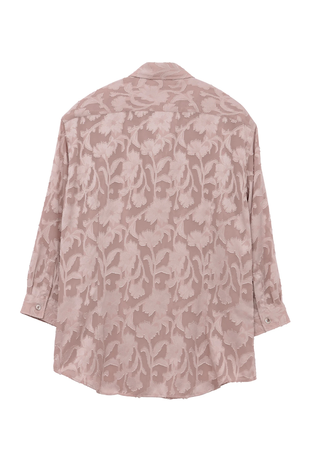 トルネードマート（TORNADO MART）/TORNADO MART∴ボタニカルシフォンカットジャカード７分袖シャツ TORNADO MART∴ボタニカルシフォンカットジャカード7分袖シャツ