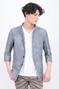 TORNADO MART(トルネードマート) |TORNADO MART∴HTフラワーデニムプリント柄7分袖スタンドジャケット