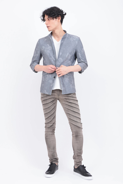 TORNADO MART(トルネードマート) |TORNADO MART∴HTフラワーデニムプリント柄7分袖スタンドジャケット