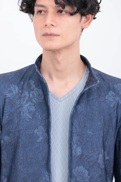 TORNADO MART(トルネードマート) |TORNADO MART∴HTフラワーデニムプリント柄7分袖スタンドジャケット