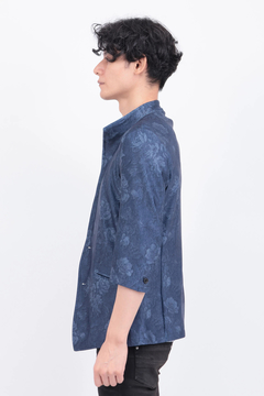 TORNADO MART(トルネードマート) |TORNADO MART∴HTフラワーデニムプリント柄7分袖スタンドジャケット