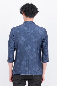 TORNADO MART(トルネードマート) |TORNADO MART∴HTフラワーデニムプリント柄7分袖スタンドジャケット