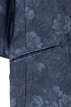 TORNADO MART(トルネードマート) |TORNADO MART∴HTフラワーデニムプリント柄7分袖スタンドジャケット