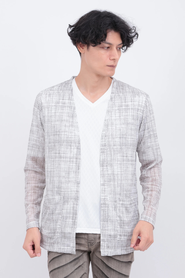 TORNADO MART(トルネードマート) |TORNADO MART∴モザイクチェックノーカラーカーデ