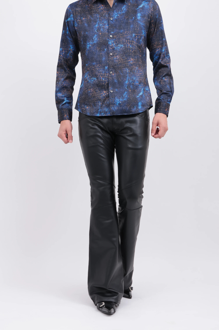 TORNADO MART(トルネードマート) |TORNADO MART∴ストレッチレザーベルボトム