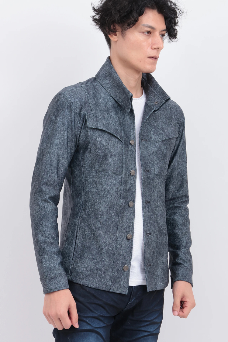 chloma ENAフィルムシャツ [ブルー] chloma ENAフィルムシャツ [ブルー