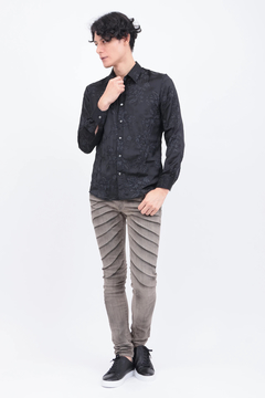 TORNADO MART(トルネードマート) |TORNADO MART∴サテンオーガンジーシュリンクフラワープリントシャツ