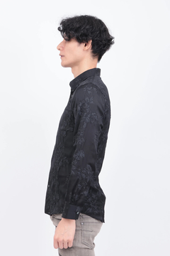 TORNADO MART(トルネードマート) |TORNADO MART∴サテンオーガンジーシュリンクフラワープリントシャツ