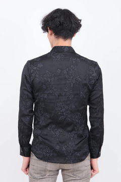 TORNADO MART(トルネードマート) |TORNADO MART∴サテンオーガンジーシュリンクフラワープリントシャツ